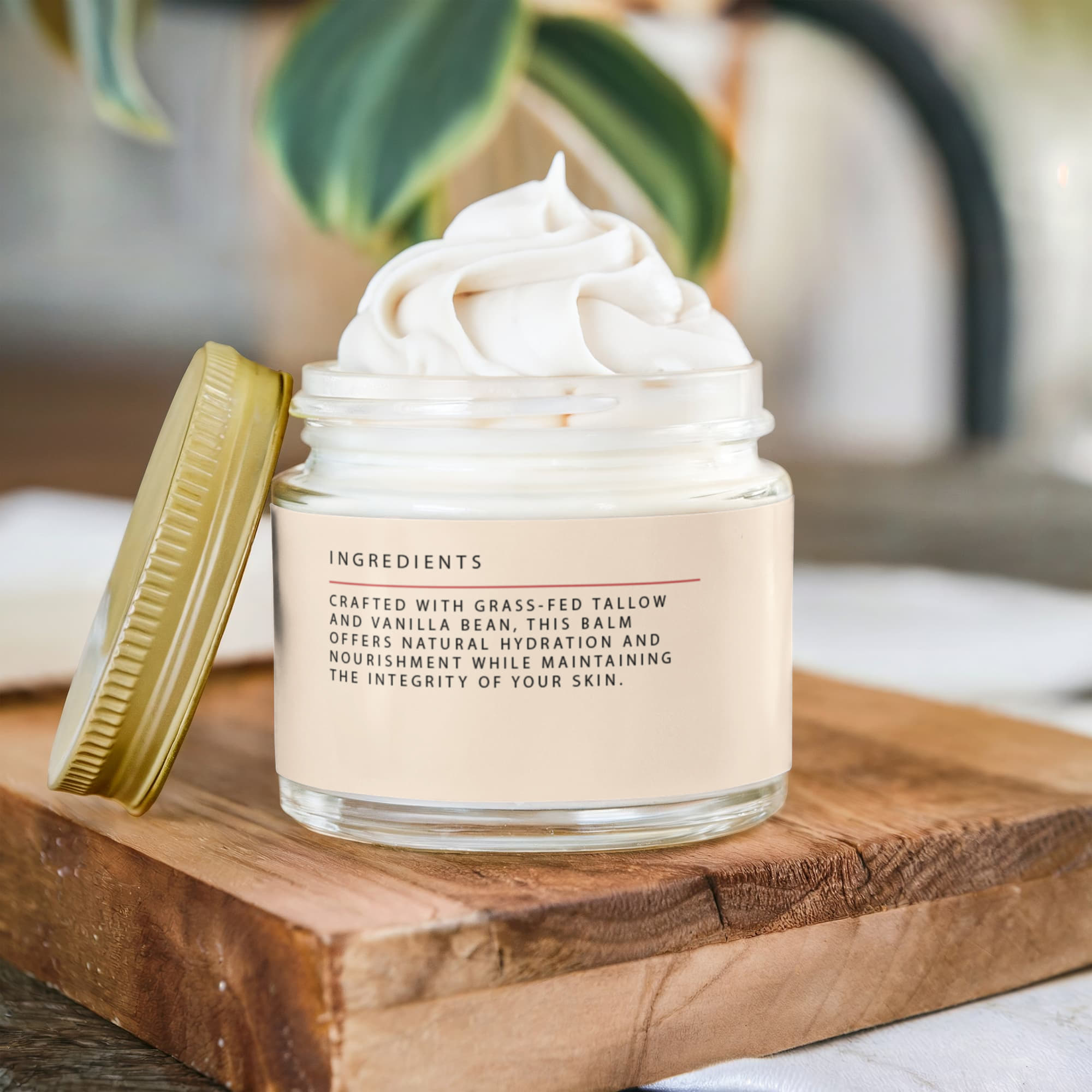 Whipped Grass-Fed Tallow Balm with Vanilla Bean