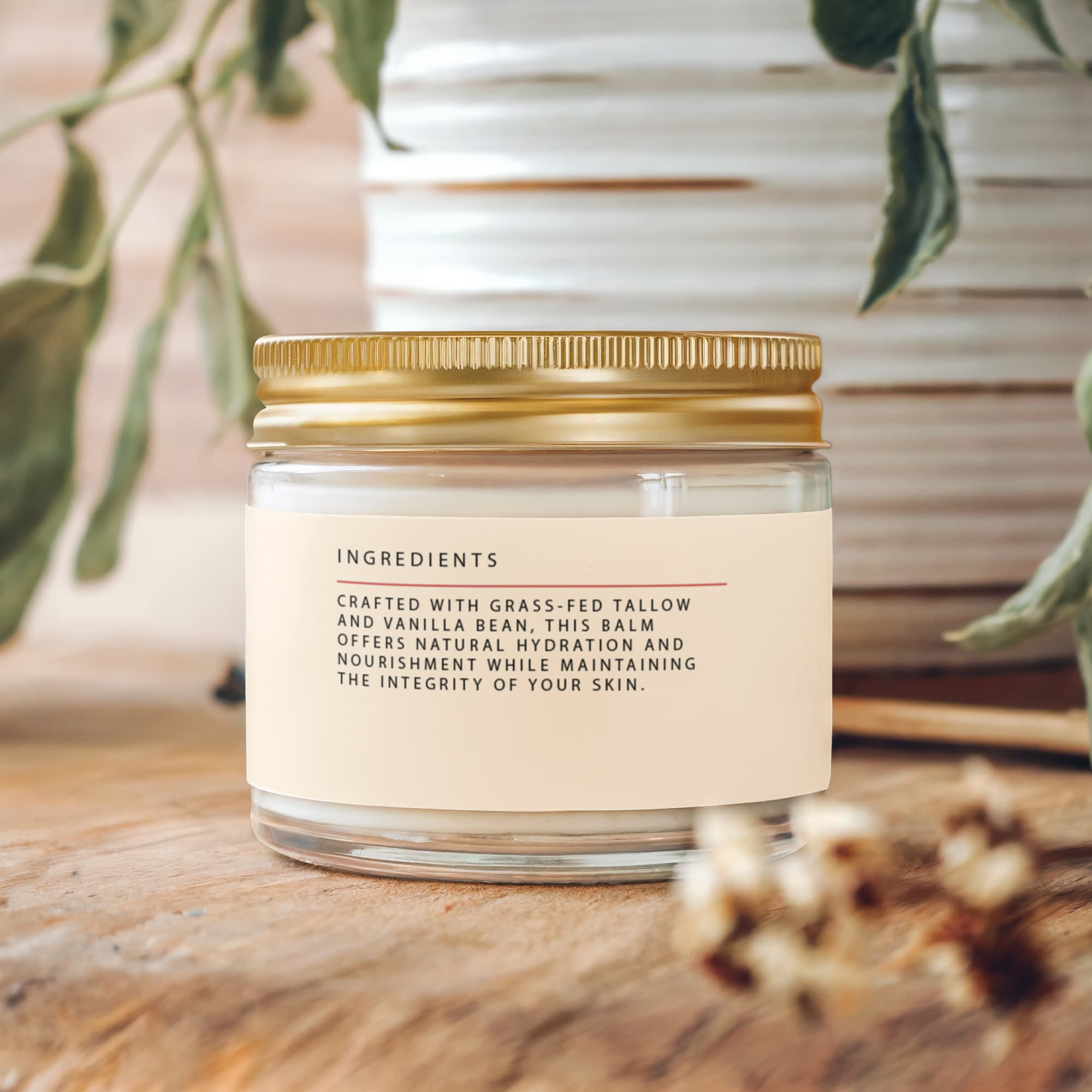 Whipped Grass-Fed Tallow Balm with Vanilla Bean